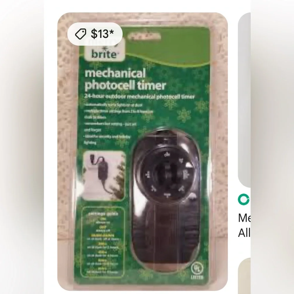 Mechanical Photocell Timer - Black & various items
